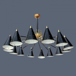 BLACK CONES CHANDELIER